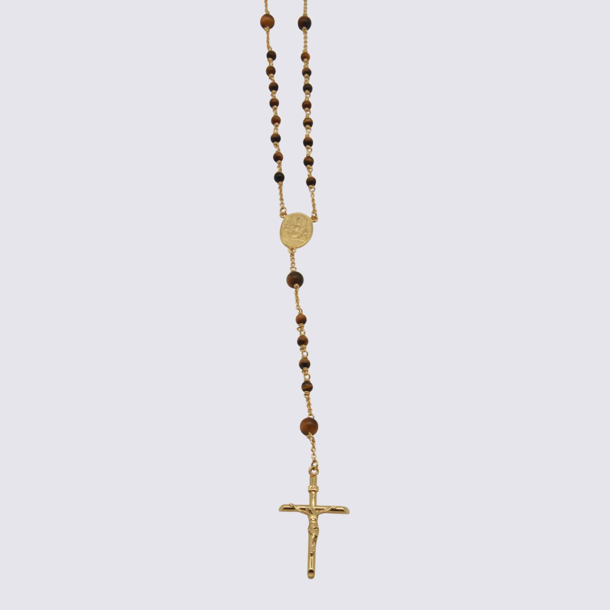 Dolce &amp; Gabbana Halsband i svart och guld