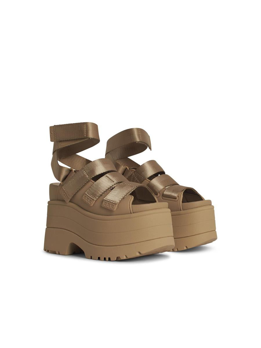 UGG 'Goldenrise' Beige Gummisandaler