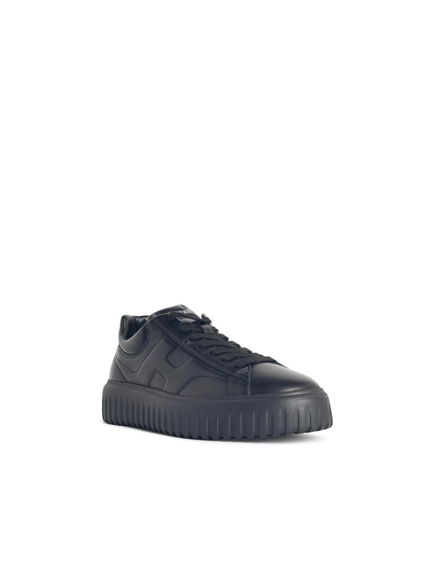 Hogan 'H-Stripes' svarta lädersneakers