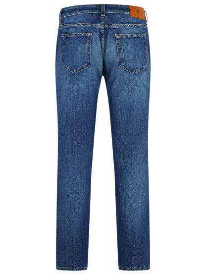 Pt05 Slimmade Ljusblå Bomullsjeans