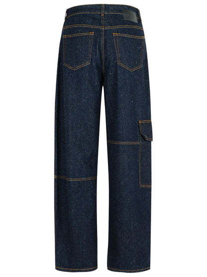 Ganni Marinblå Bomullsjeans