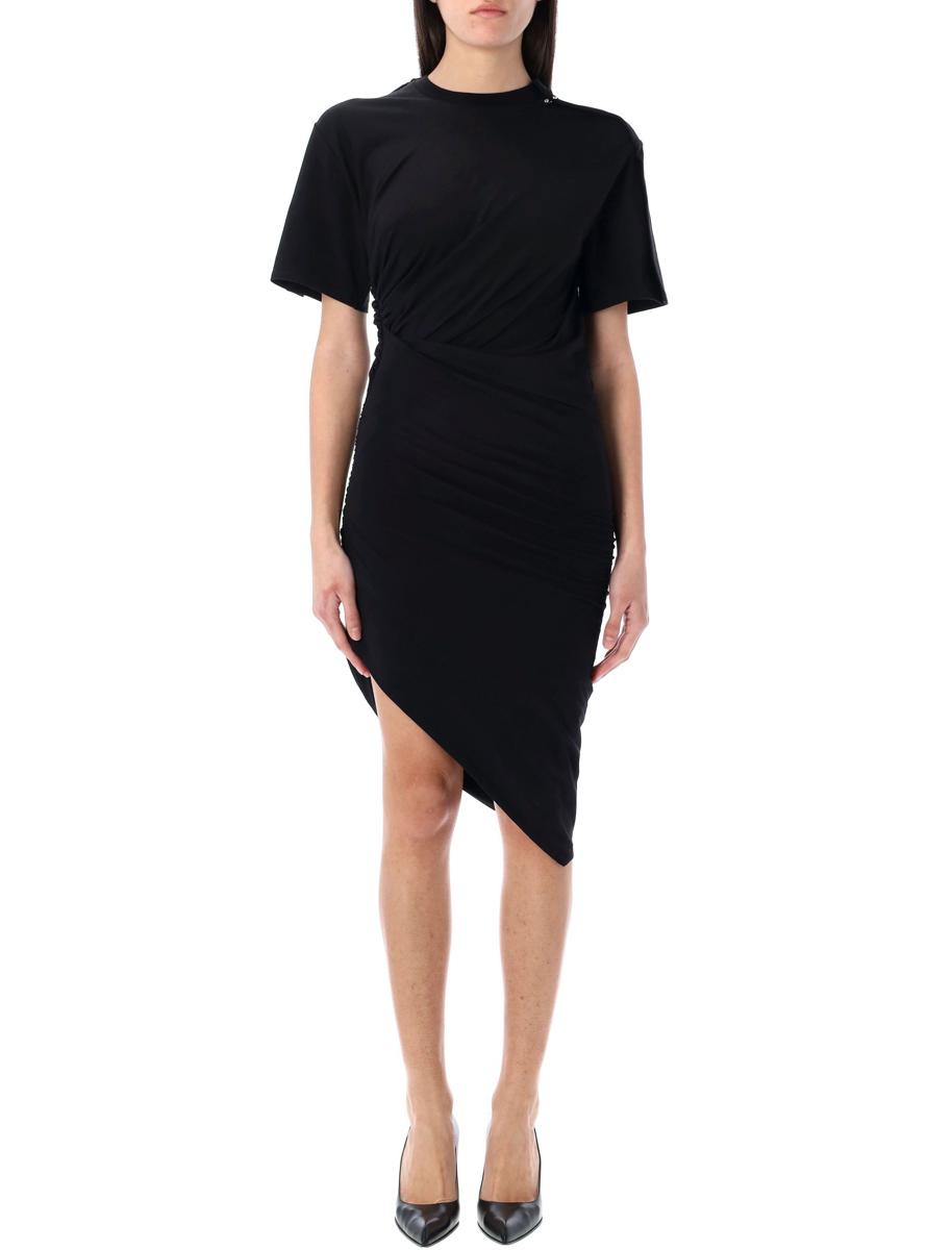 Mugler draperad piercad dagklänning