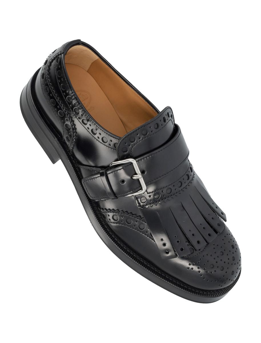 Church'S svarta läderbrogues med munkrem