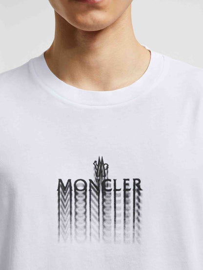 Moncler bomulls-t-shirt med logotyp