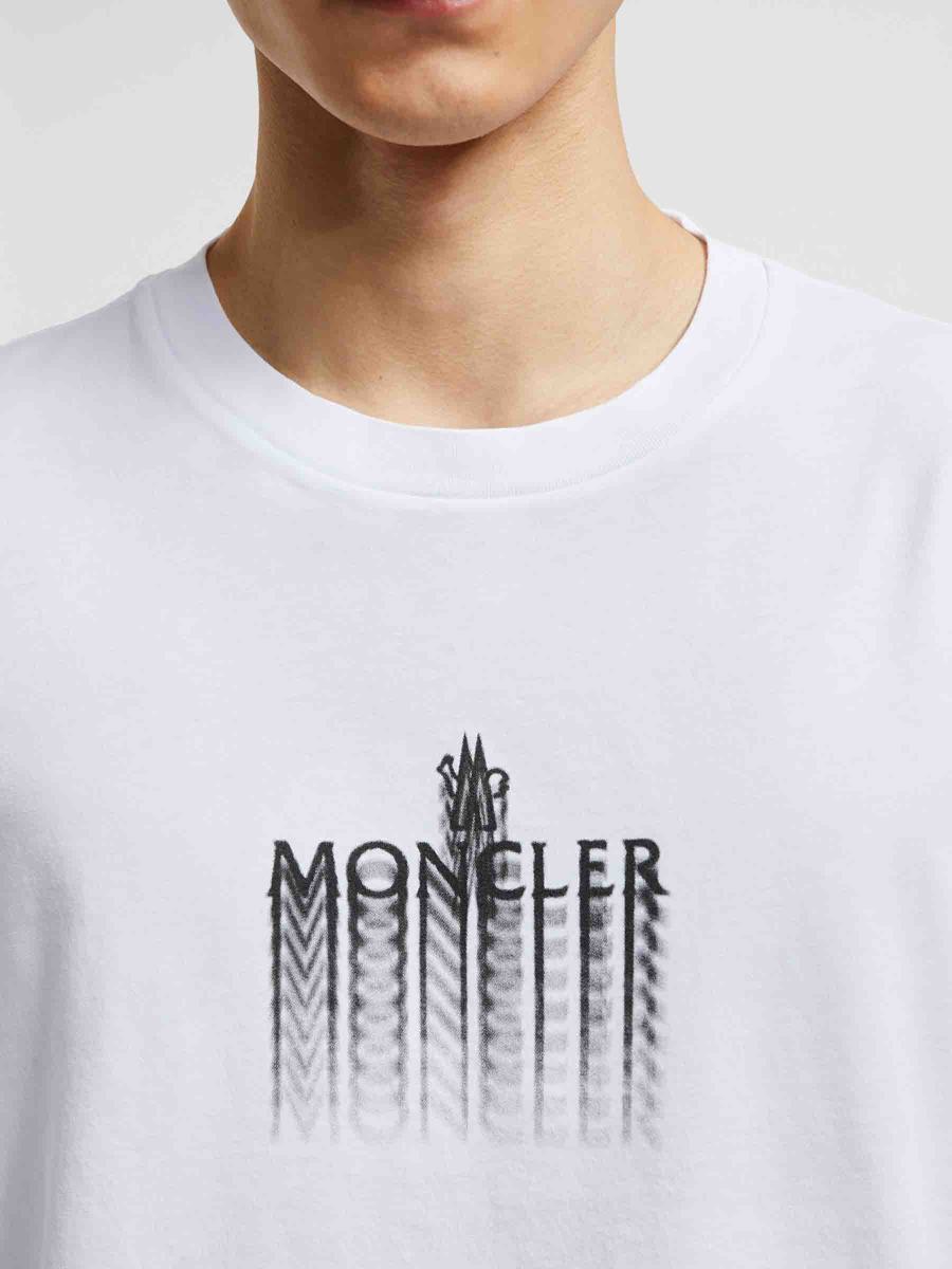 Moncler bomulls-t-shirt med logotyp
