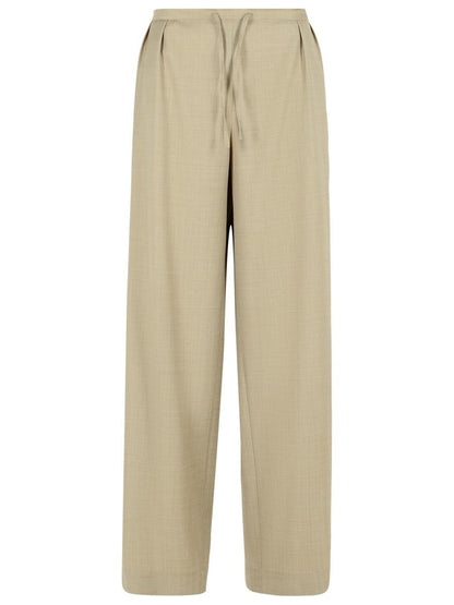 Loulou Studio 'Cove' Beige Byxor i Virgin Wool