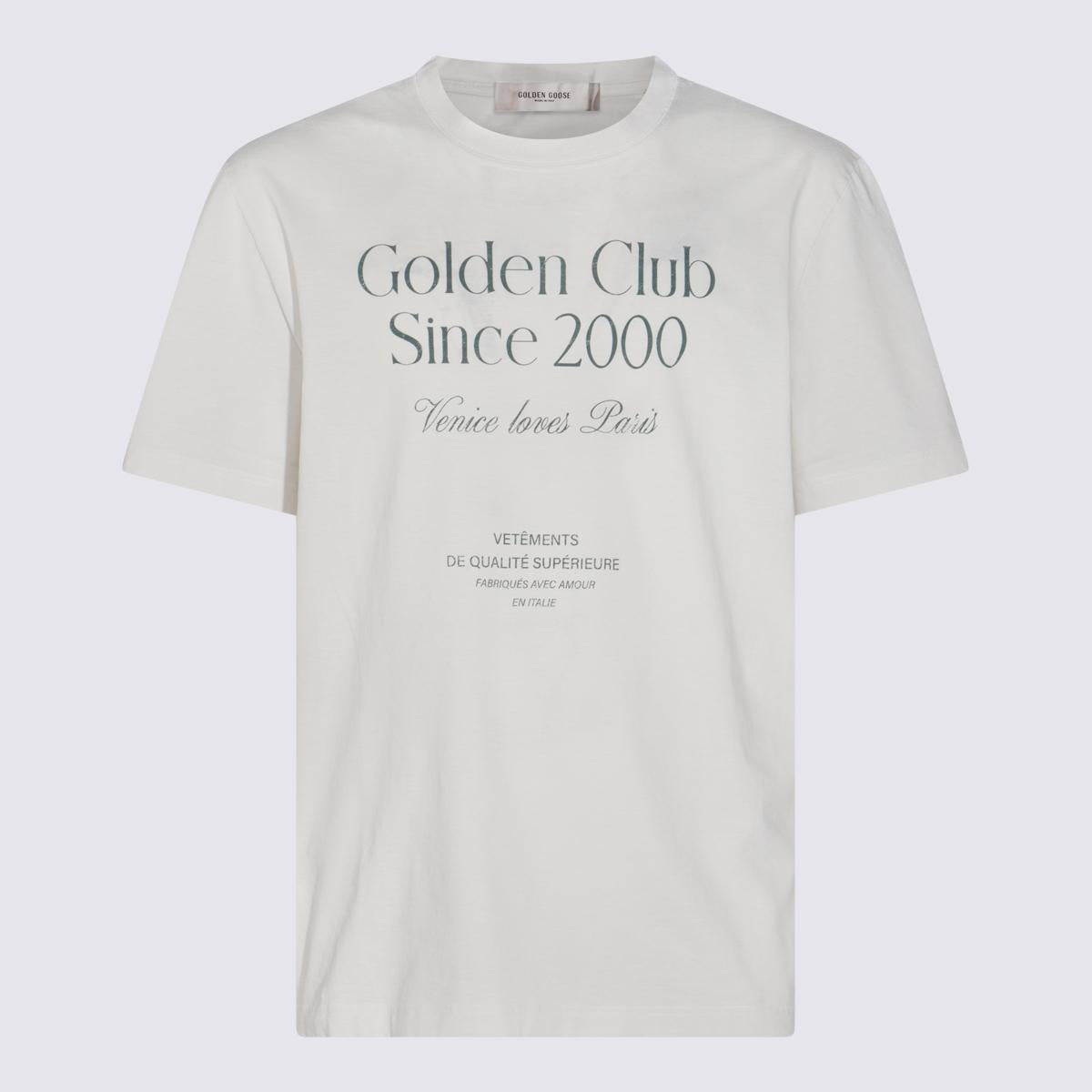 Golden Goose Vit Bomulls-T-shirt