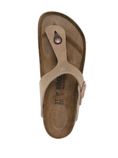 Birkenstock Gizeh oljade lädersandaler