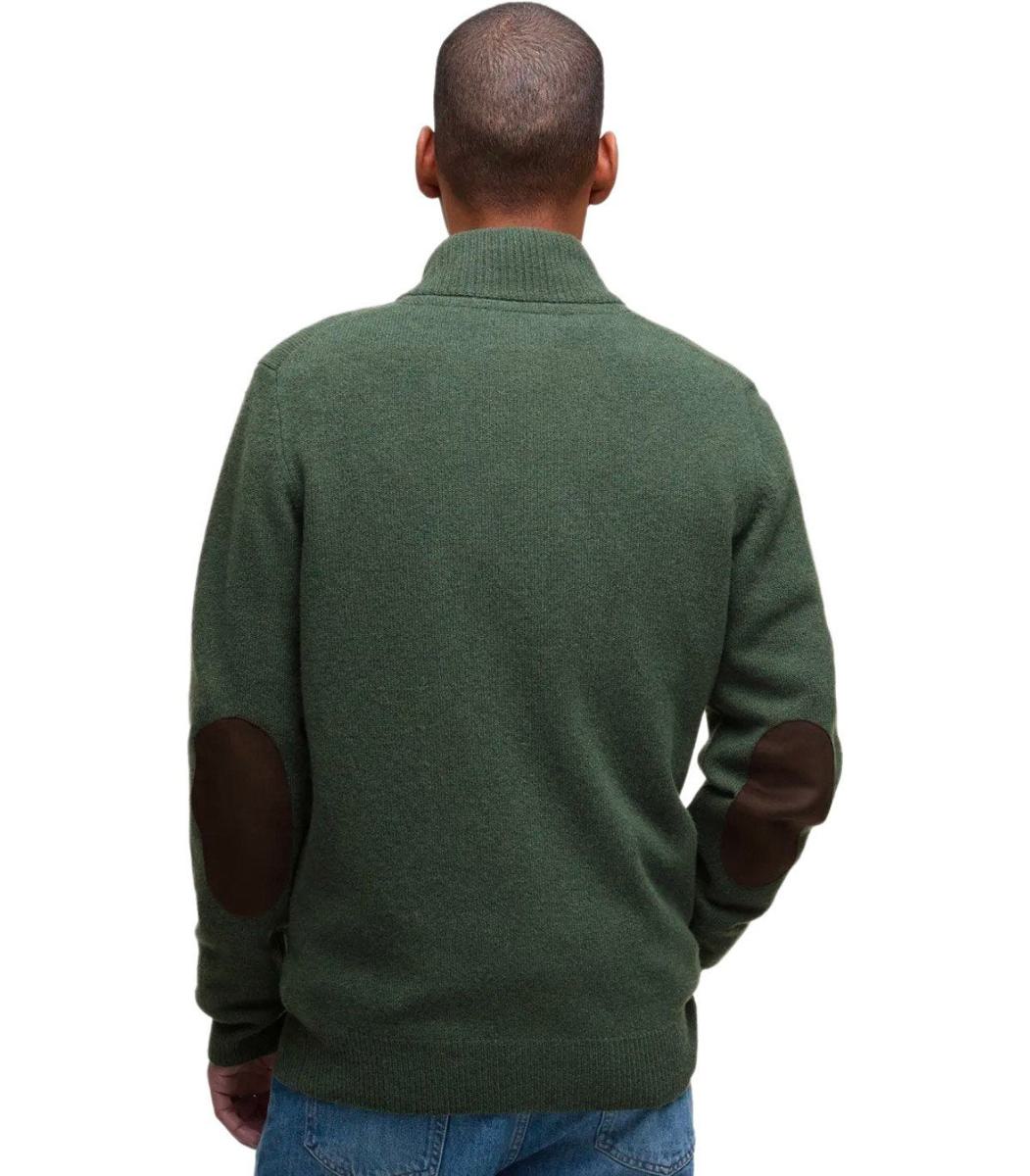 Barbour Essential Patch Zip Olivgrön Kofta