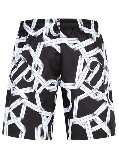 Philipp Plein svart polyesterbaddräkt