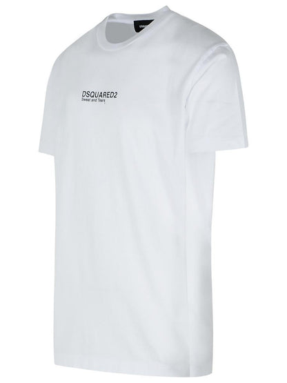 DSQUARED2 Vit bomulls-T-shirt