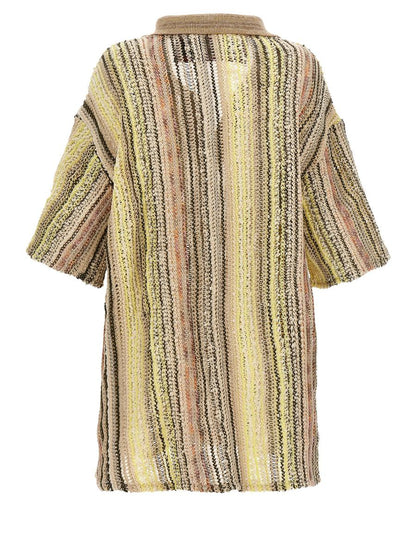 Vitelli Jacquard Stickad Pikétröja