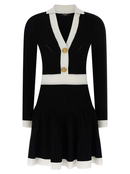 Balmain tvåfärgad klänning