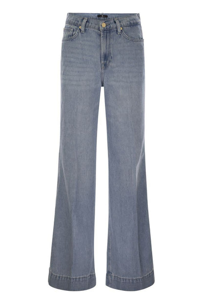7 For All Mankind Modern Dojo Tailorless - Högmidjade utsvängda jeans