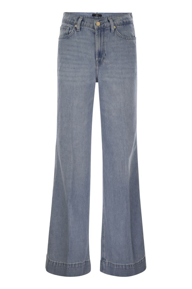 7 For All Mankind Modern Dojo Tailorless - Högmidjade utsvängda jeans