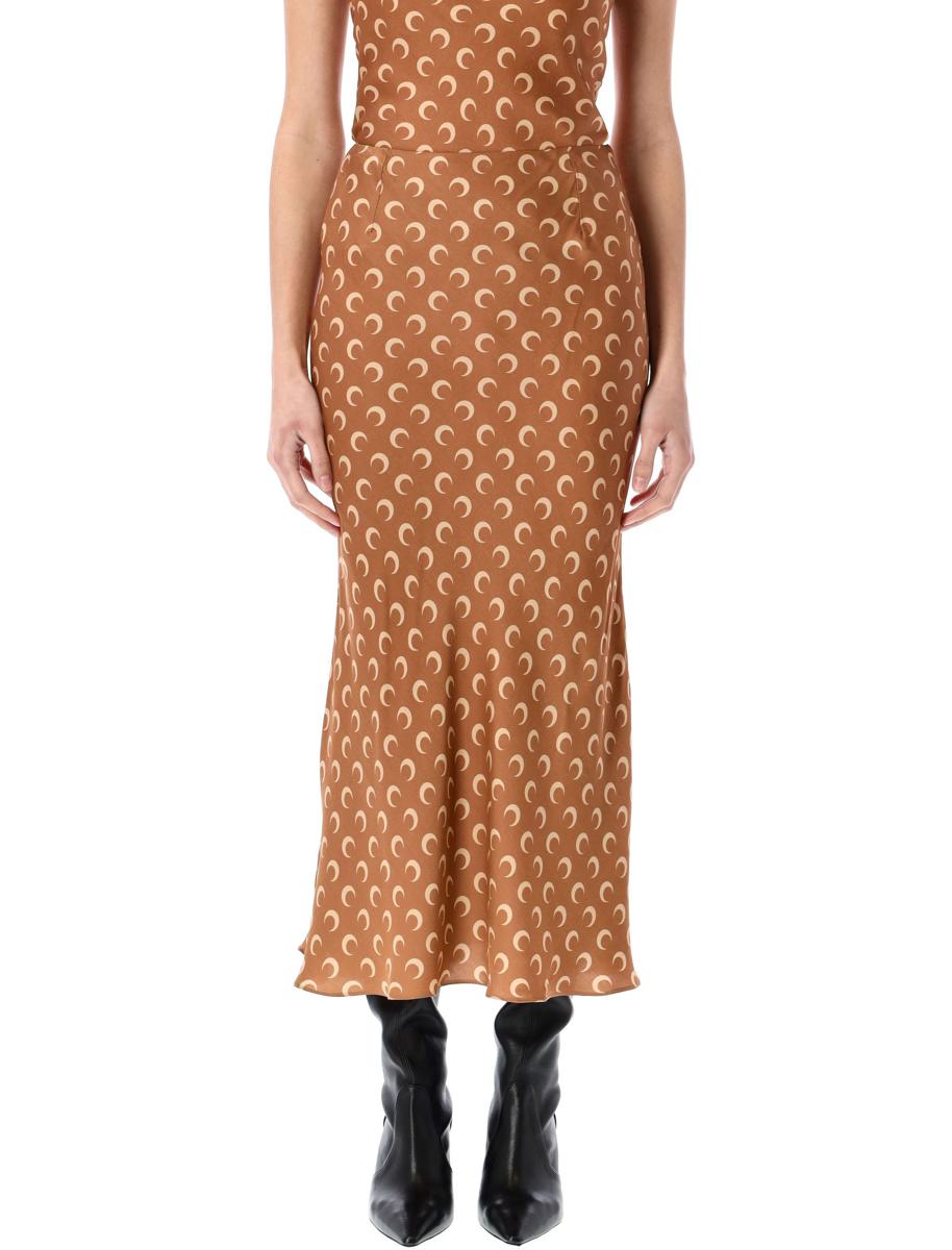 Marine Serre Moon Satin Midikjol