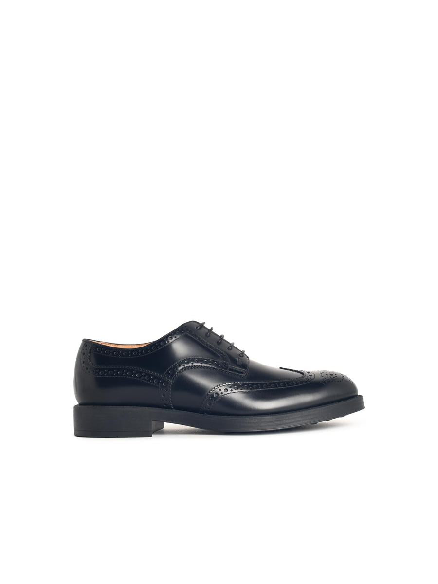 Tod's svarta läderskor med snörning