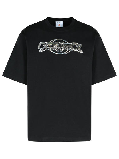 Casablanca svart bomulls-T-shirt
