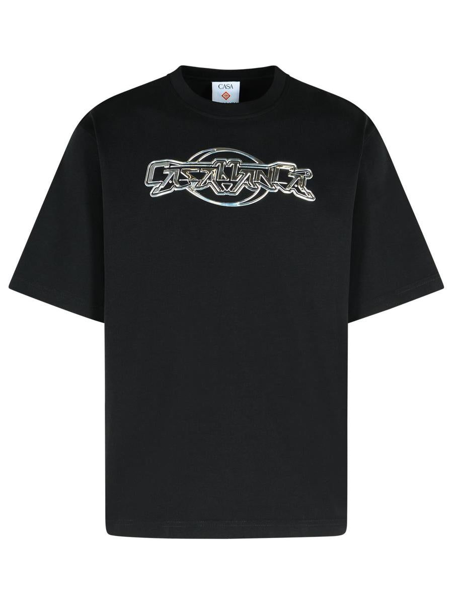 Casablanca svart bomulls-T-shirt