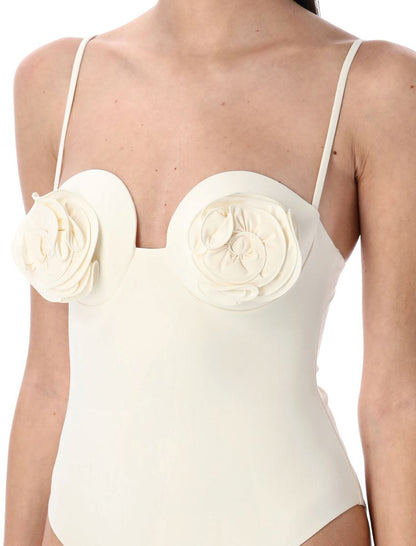 Magda Butrym 3D Blommig Retro Bustier Baddräkt