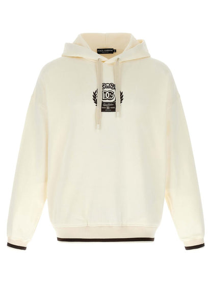 Dolce &amp; Gabbana huvtröja med broderad logotyp