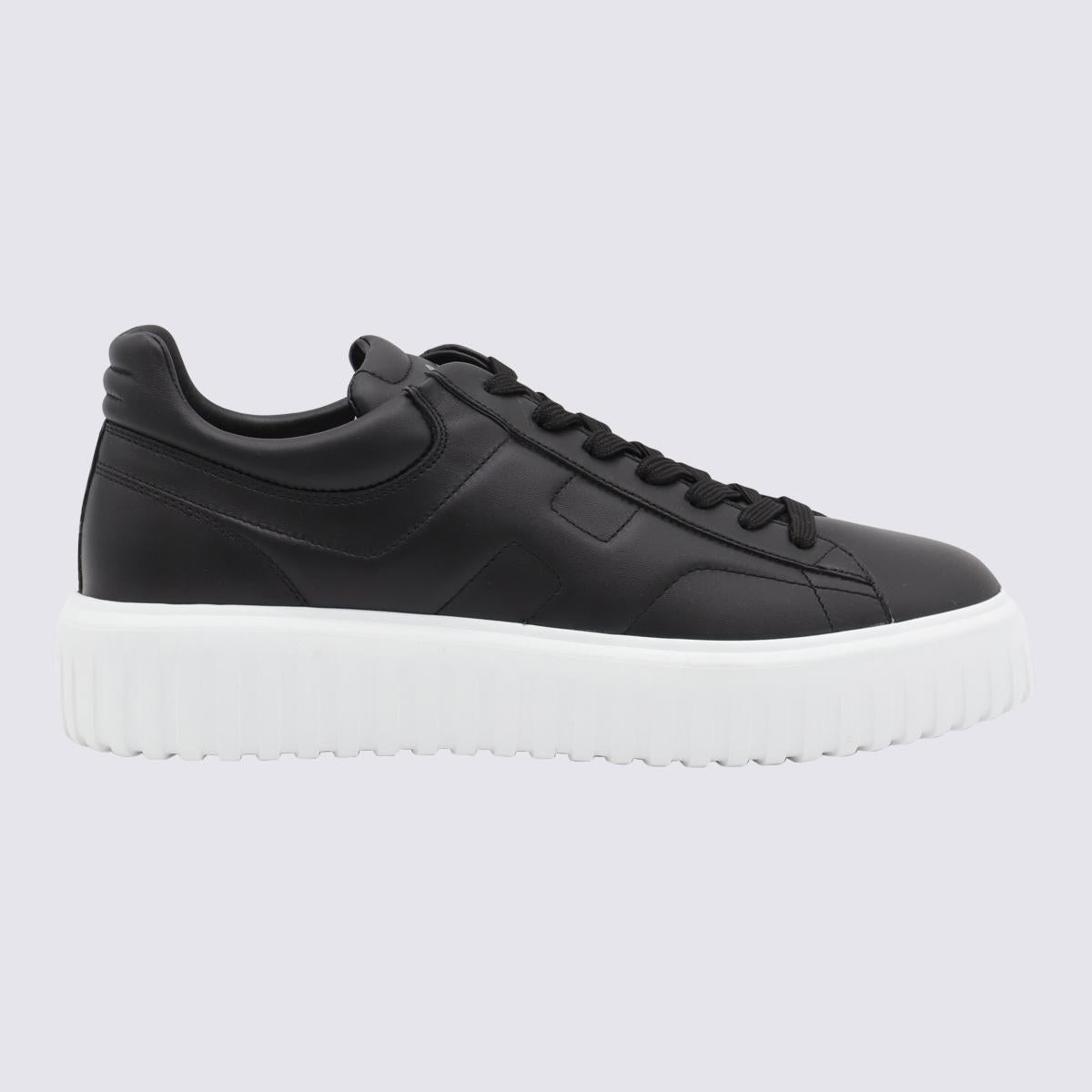 Hogan svarta lädersneakers