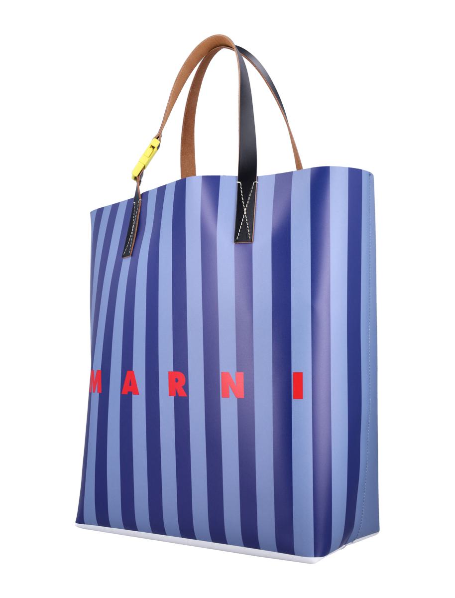 Marni randig Tribeca shoppingväska