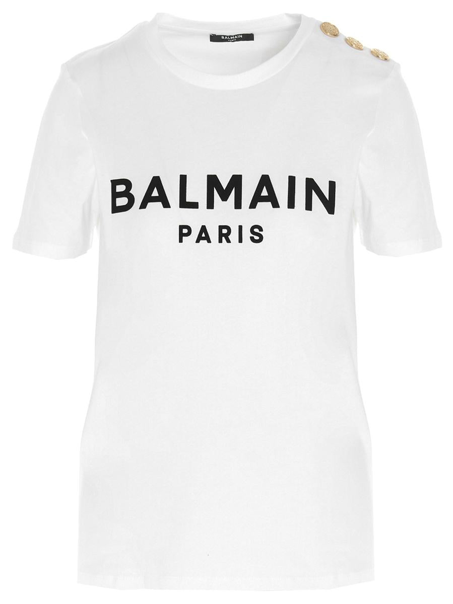 Balmain-t-shirt med logotyptryck