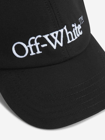 Off-white broderad bomullsmössa
