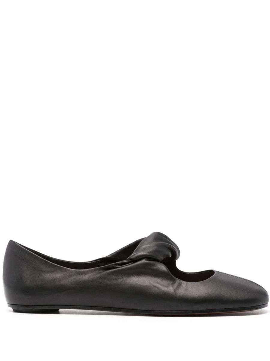 Alexander McQueen Ballerinaskor med vriden detalj