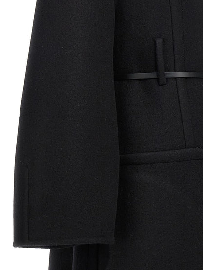 Jil Sander lång ullkappa