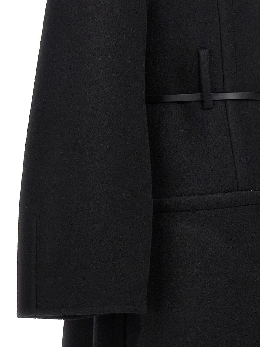 Jil Sander lång ullkappa