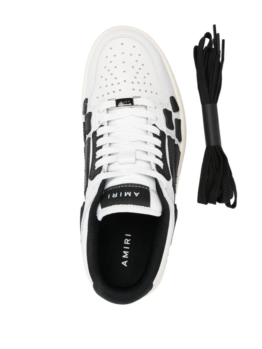 Amiri vita lädersneakers med svarta detaljer