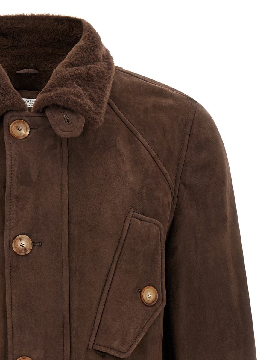 Brunello Cucinelli Parka Modell Fårskinnsjacka