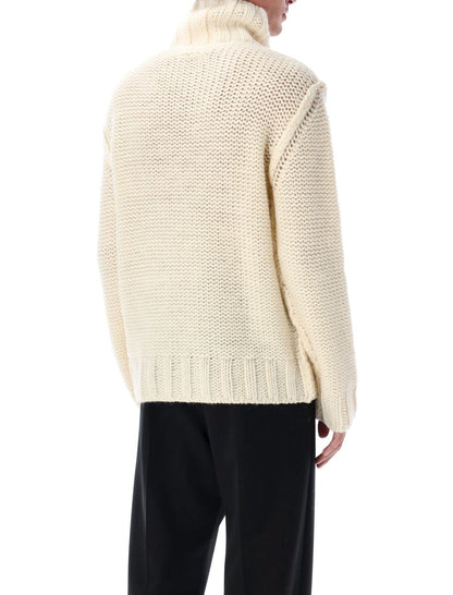 MM6 Maison Margiela grov ulltröja med polotröja