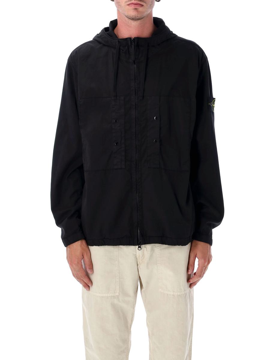 Stone Island Stretch Supima® bomullstwilljacka med huva