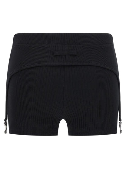 Jean Paul Gaultier 'Den svarta strumpebandshållaren' shorts