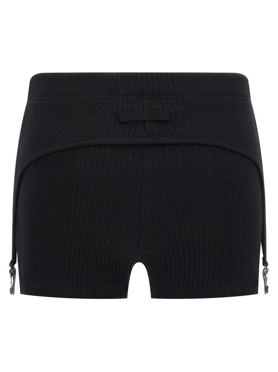 Jean Paul Gaultier 'Den svarta strumpebandshållaren' shorts