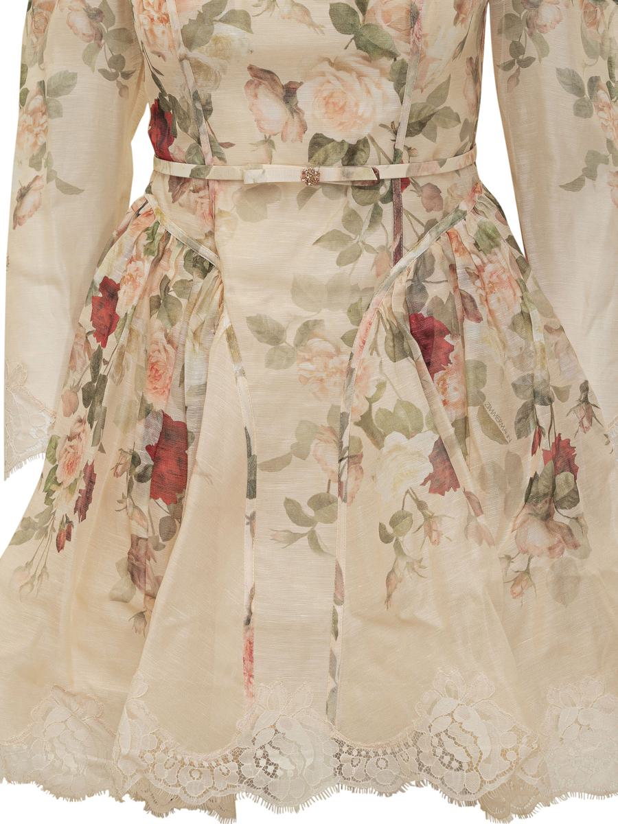 Zimmermann Zimmermann kort blommig sidenklänning