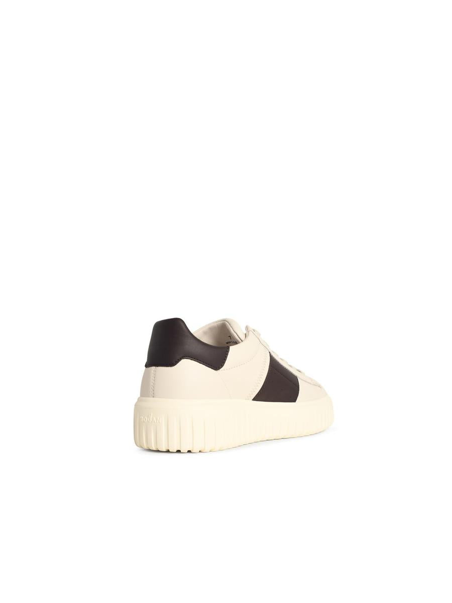 Hogan 'H-Stripes' Vita Lädersneakers