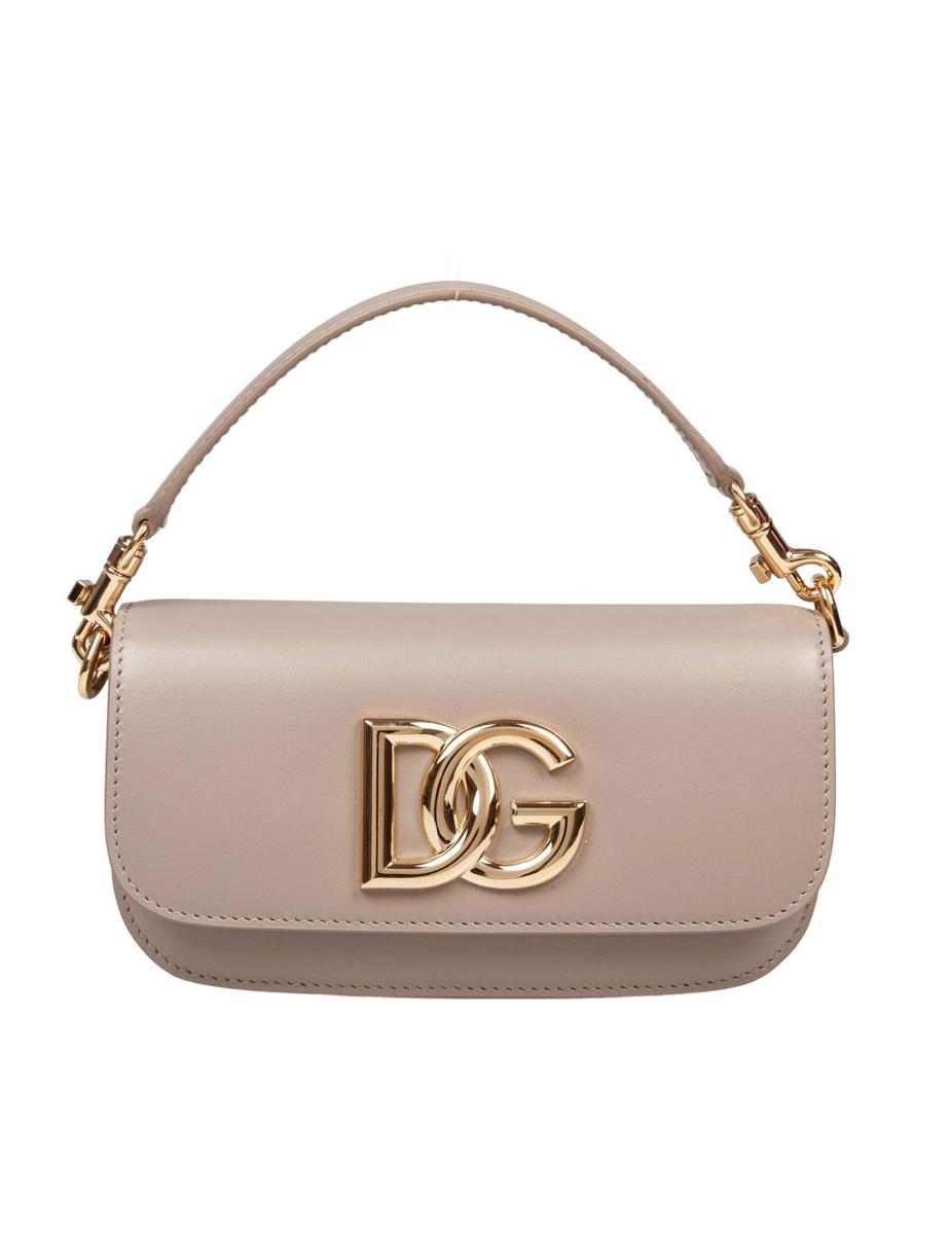 Dolce &amp; Gabbana 3,5" kalvskinnsaxelväska