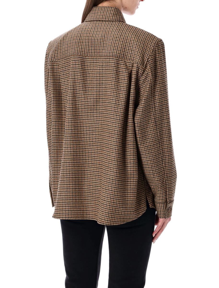 Saint Laurent Puppytooth ullblandad överskjorta