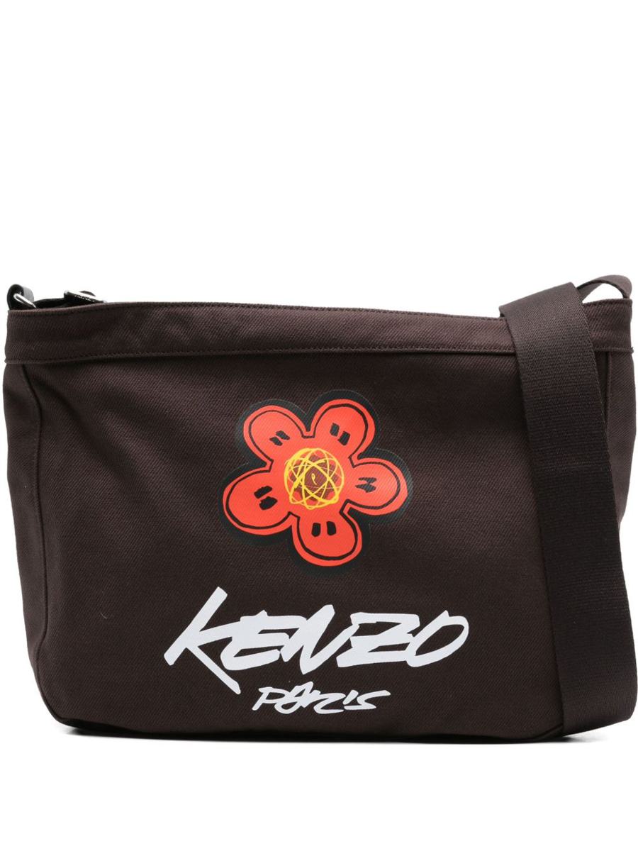 Kenzo Futura Logo Axelremsväska i Bomull