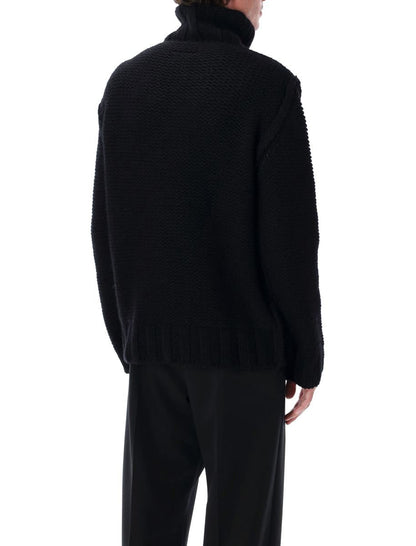 MM6 Maison Margiela grov ulltröja med polotröja