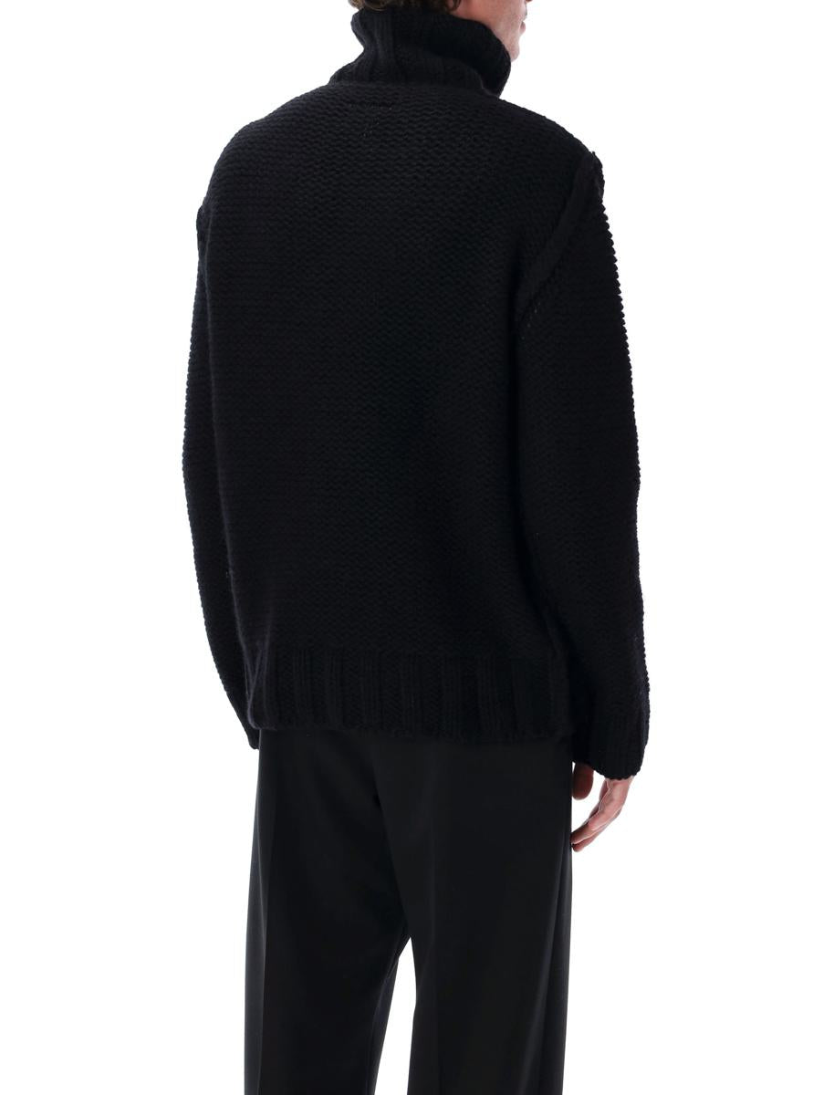MM6 Maison Margiela grov ulltröja med polotröja