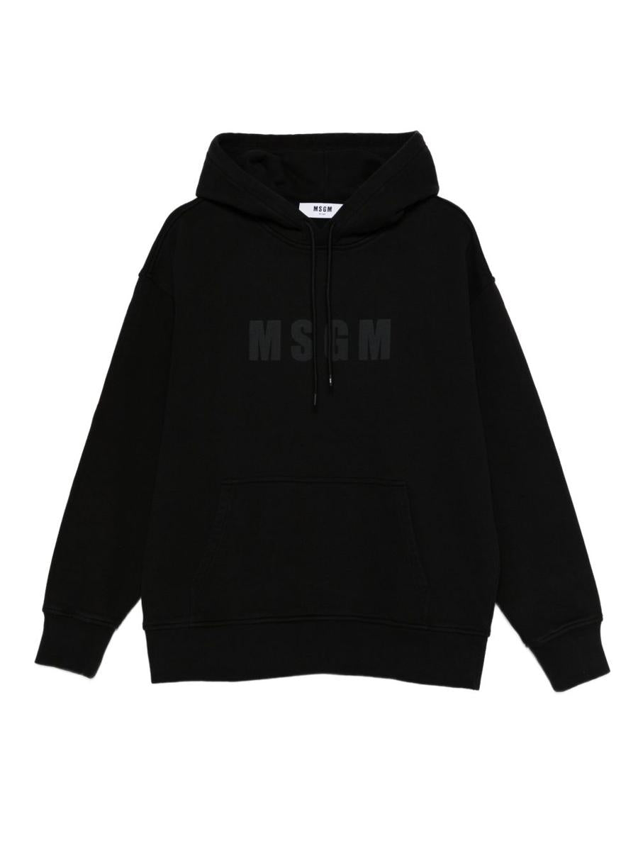 Msgm bomulls-t-shirt med tryckt logotyp framtill