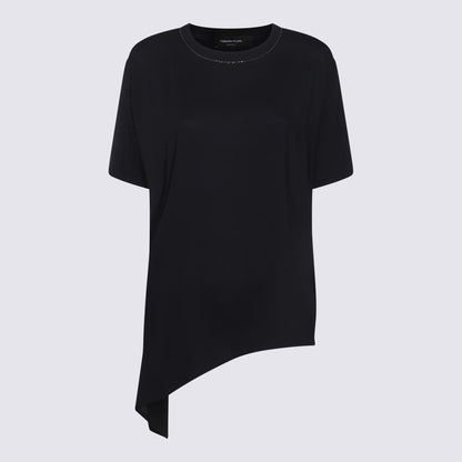 Fabiana Filippi Mörkblå Viskos T-shirt