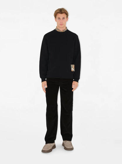 Burberry bomullströja-etikett