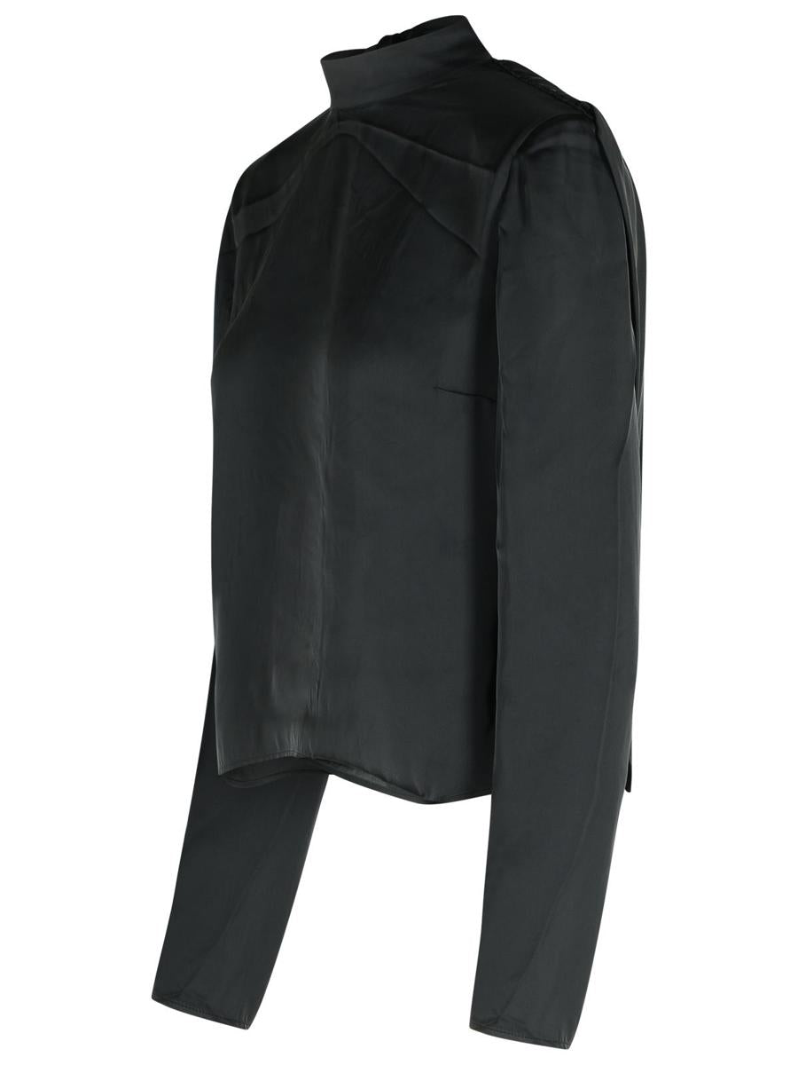 Rotate Birger Christensen – Draperad topp i svart polyester