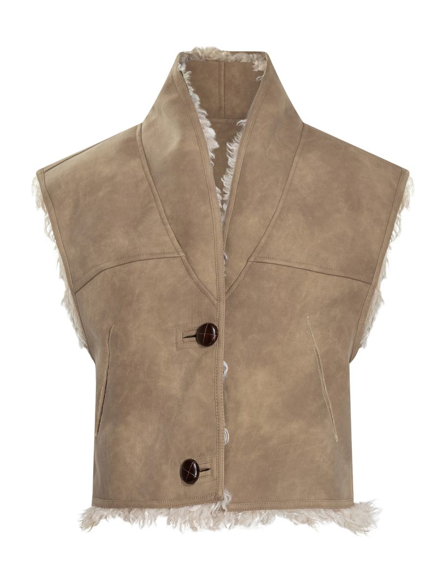 Isabel Marant Étoile Shearling Väst med hög krage Isabel Marant Étoile